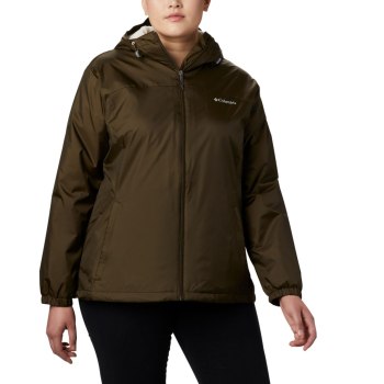 Columbia Jas Dames, Switchback Sherpa Lined Plus Size Olijfgroen, 40JFUYEVK